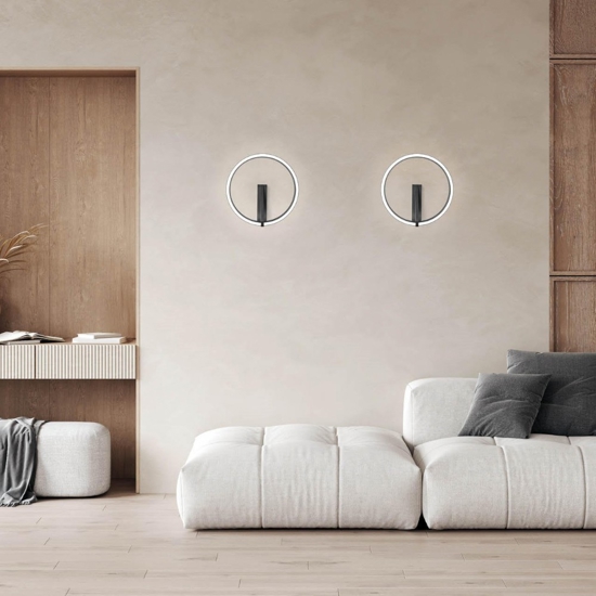 Vivida meridiana nero plafoniera led 33w 3000k 4000k moderna