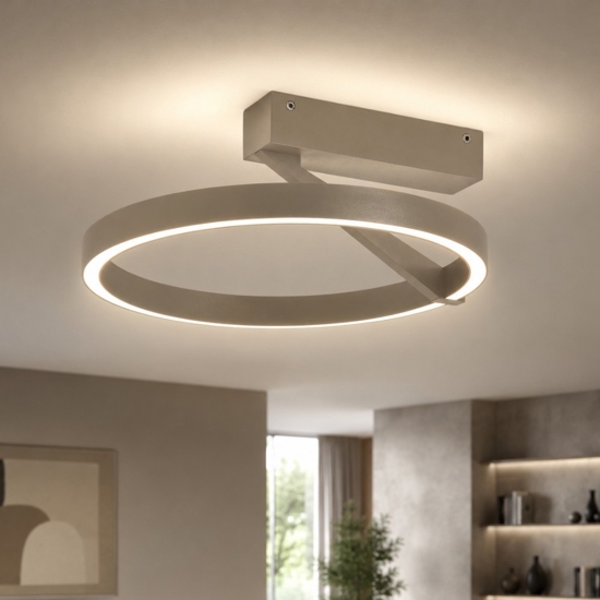 Plafoniera rotonda sabbia led 33w 3000k 4000k vivida meridiana