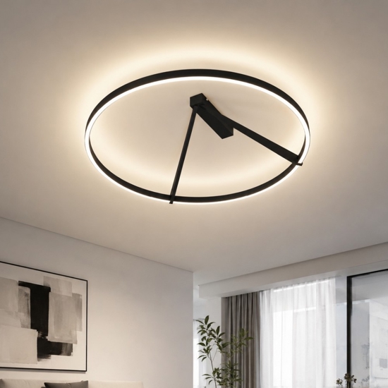 Plafoniera vivida meridiana nera led 3000k 4000k