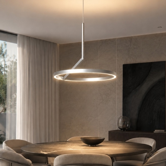 Vivida meridiana lampadario moderno titanio led 17w 3000k 4000k