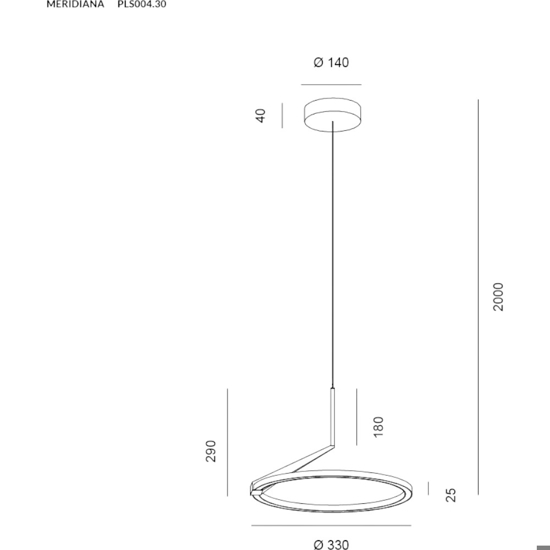 Vivida meridiana lampadario moderno titanio led 17w 3000k 4000k