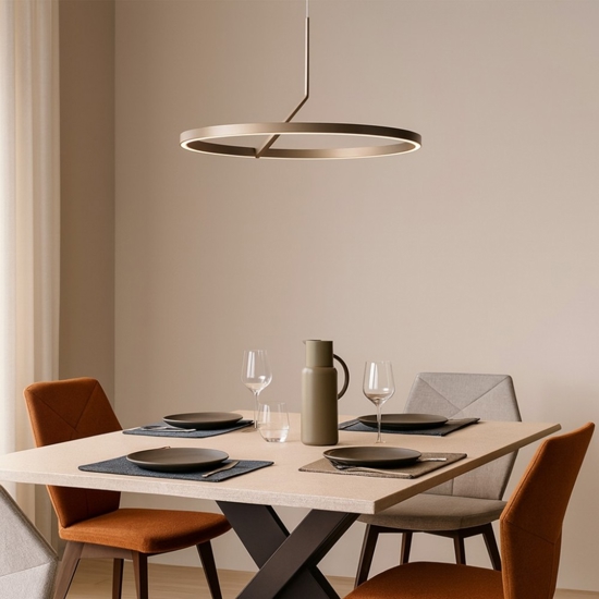 Vivida meridiana lampadario sabbia moderno led 44w 3000k 4000k