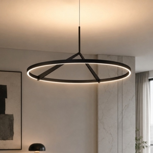 Lampadario moderno meridiana bronzo led 51w 3000k 4000k vivida