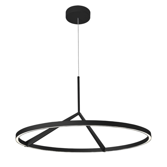 Lampadario nero moderno led 51w 3000k 4000k vivida meridiana