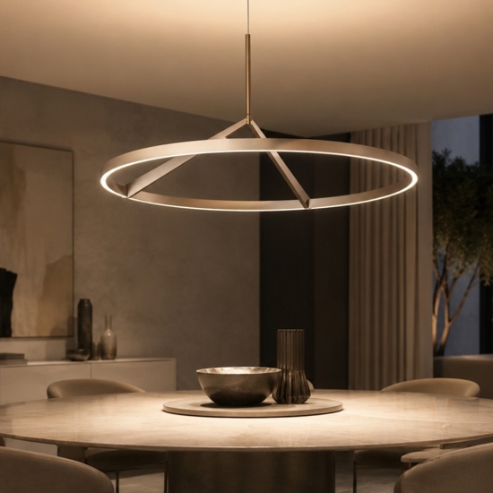 Vivida meridiana lampadario moderno sabbia led 51w 3000k 4000k