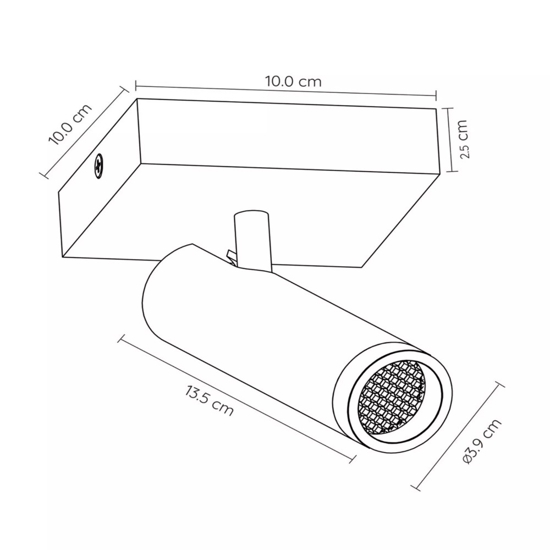 Faretto da soffitto tortora orientabile