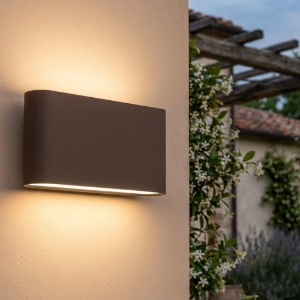 Top light lima applique per esterni moderna corten led 10w cct 3000k 4000k