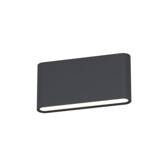 Top light lima applique per esterno antracite led 10w cct 3000k 4000k