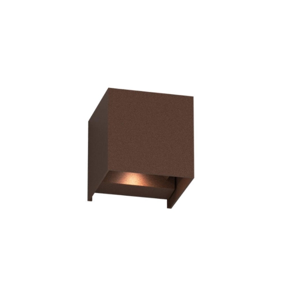 Top light applique perth corten cubo moderno led 10w cct 3000k 4000k ip65