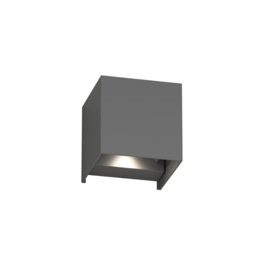 Top light perth applique da esterno antracite led cct  3000k 4000k cubo moderno ip65
