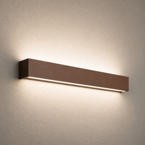 Applique da parete led 20w 3000k 59cm marrone rummo perenz