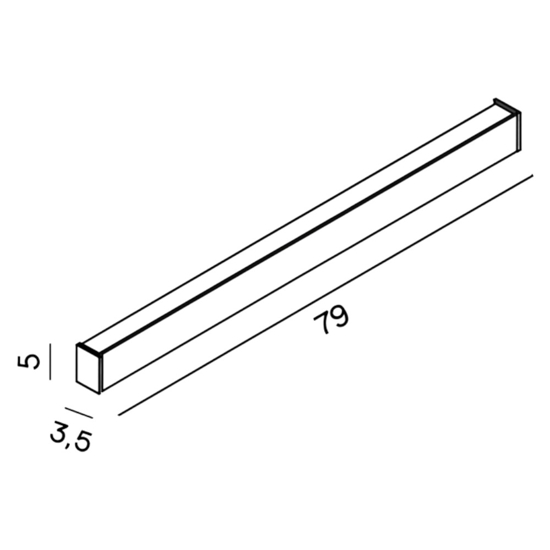 Applique da parete led 20w 3000k 59cm marrone rummo perenz