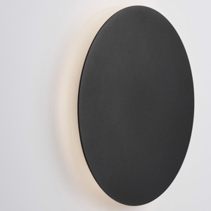 Applique da parete tonda moderna nero led 3000k 30cm