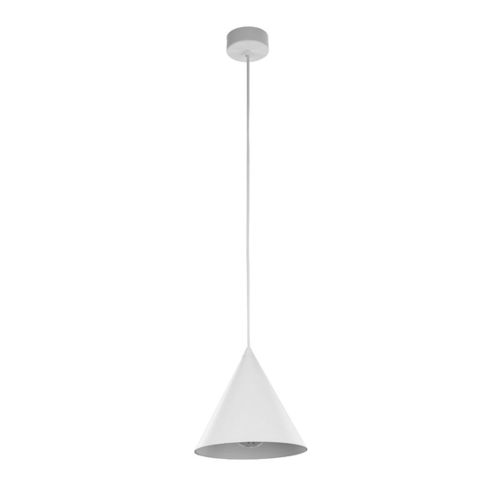 Lampada cono bianco a sospensione 21 cm