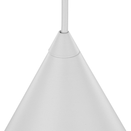 Lampada cono bianco a sospensione 21 cm