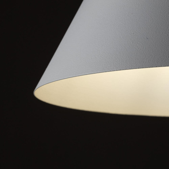 Lampada a sospensione cono di metallo bianco 26 cm per cucina