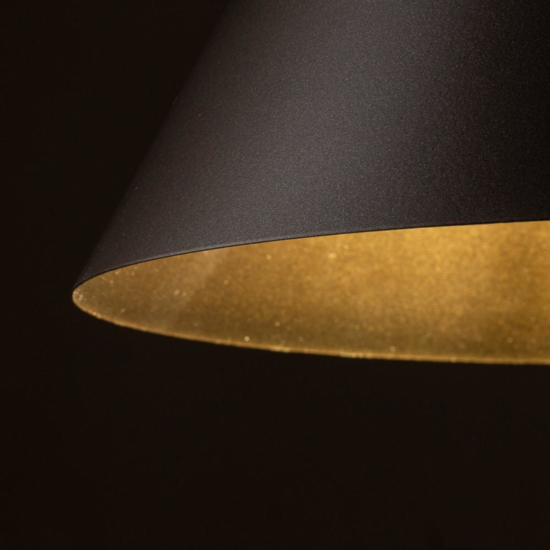 Lampada a sospensione cono di metallo 26 cm marrone scuro per cucina