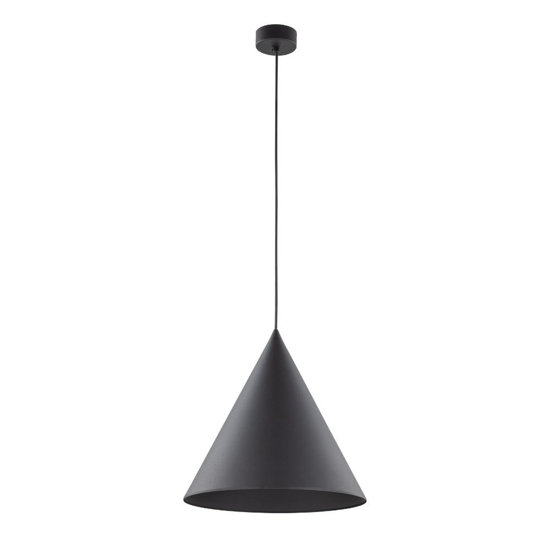 Lampada a sospensione cono nero 33 cm per cucina