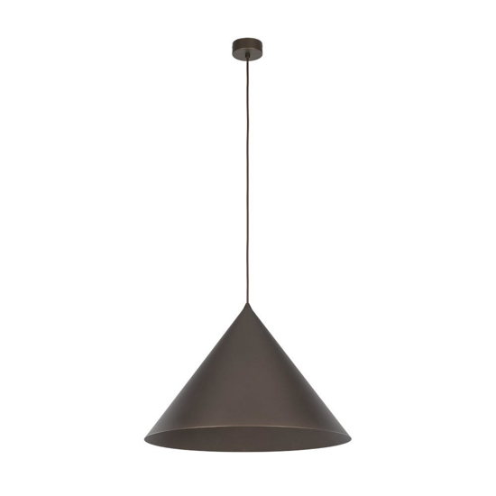 Lampadario cono marrone 50 cm per tavolo sala da pranzo