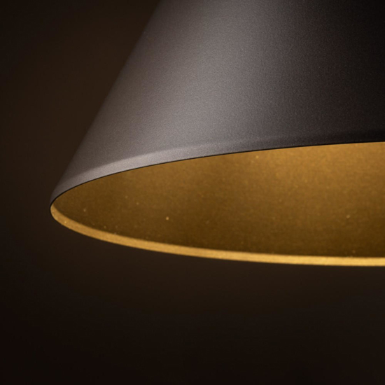 Lampadario cono marrone 50 cm per tavolo sala da pranzo