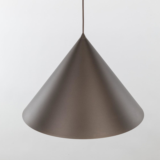 Lampadario cono marrone 50 cm per tavolo sala da pranzo
