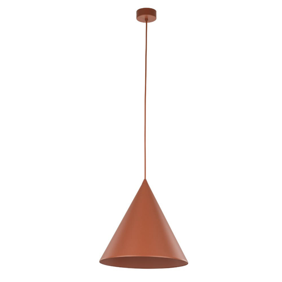 Lampadario da cucina cono 33 cm colore mattone