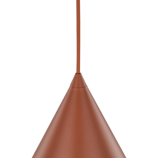 Lampadario da cucina cono 33 cm colore mattone
