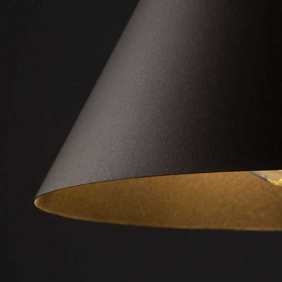 Lampada a sospensione cono marrone 21 cm per isola cucina