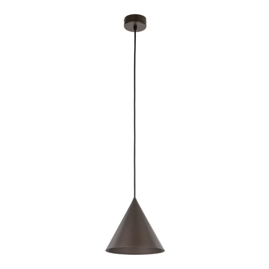 Lampada a sospensione cono marrone 21 cm per isola cucina