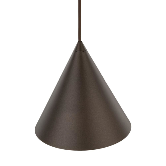 Lampada a sospensione cono marrone 21 cm per isola cucina