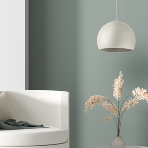 Lampadario per tavolo da cucina beige a cupola