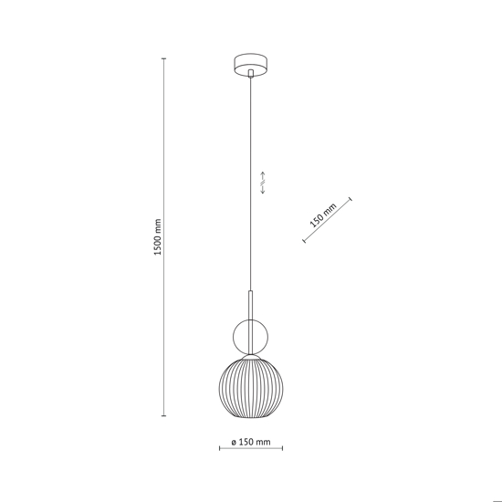 lampada a sospensione sfera di vetro bianco ambra parti in oro