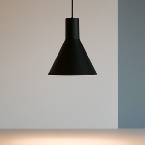 Lampada a sospensione per isola cucina nero a cono 18 cm