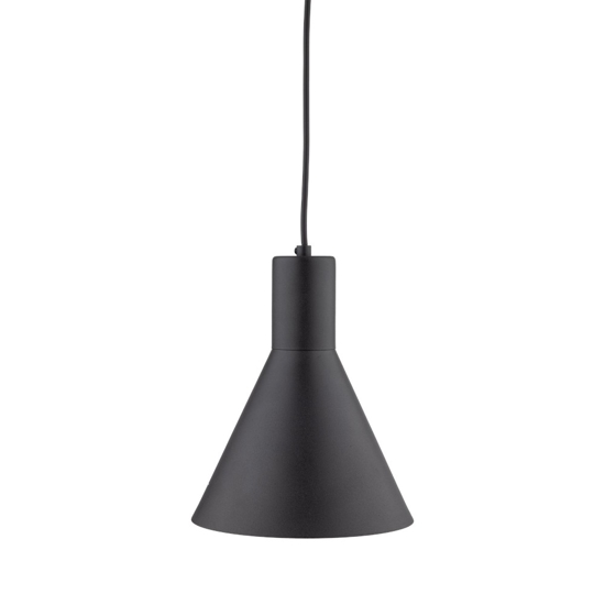 Lampada a sospensione per isola cucina nero a cono 18 cm