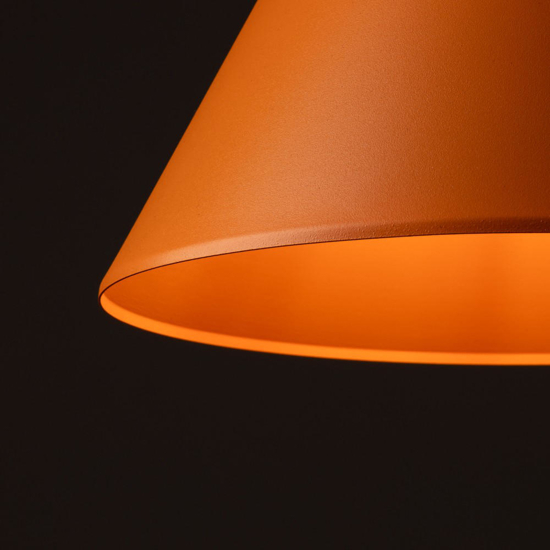 Lampada a sospensione cono 32cm arancione