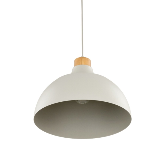Lampadario per cucina moderna beige a campana 34 cm