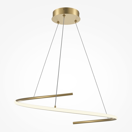 Maytoni curve lampadario moderno per salotto led da 2600k a 3500k fp