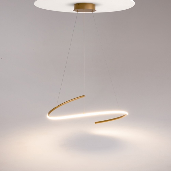Maytoni curve lampadario moderno per salotto led da 2600k a 3500k fp