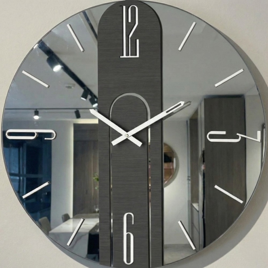 Orologio mistica 80cm da parete vetro fume grandi dimensioni moderno