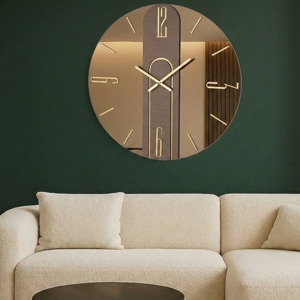 Grande orologio da parete mistica 80cm vetro bronzo design