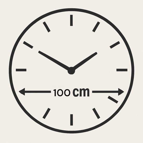 Orologio da parete 100 cm di grandi dimensioni rotondo in resina