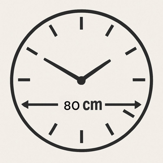 Orologio da parete da salone 80cm resina effetto marmo