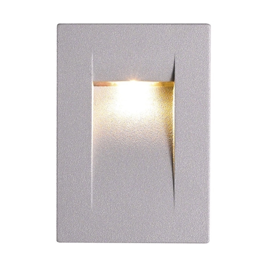 Segnapasso led da esterno incasso grigio 3w 3000k