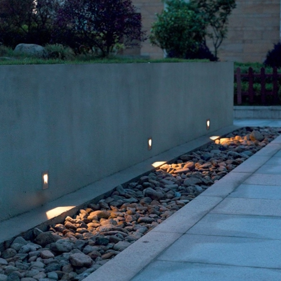 Segnapasso led da esterno incasso grigio 3w 3000k