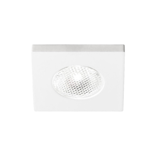 Faretto da incasso led a soffitto 3w 4000k bianco quadrato gea luce