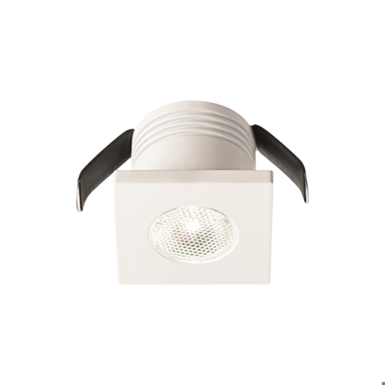 Faretto da incasso led a soffitto 3w 4000k bianco quadrato gea luce