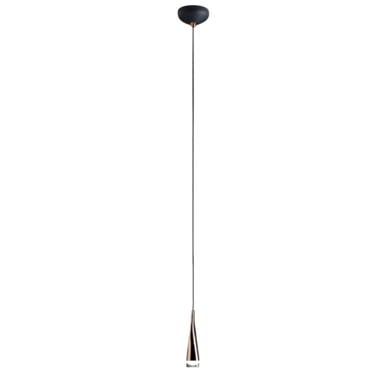 Lampada a sospensione design moderna oro rosa twist vivida led 5w 3000k fp
