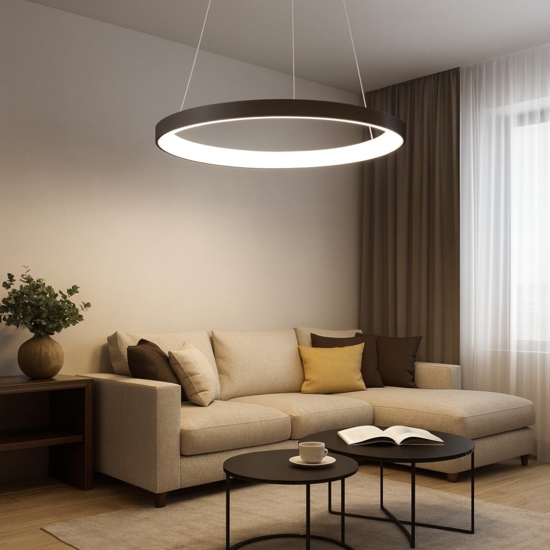 Lampadario vivida  lifering-r sabbia rotondo led 60w 3000k 4000k