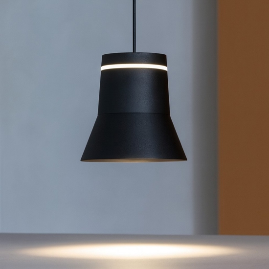 Vivida cloche lampada nera a sospensione led 6w 3000k