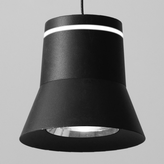 Vivida cloche lampada nera a sospensione led 6w 3000k